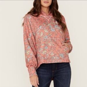 Hooey Floral Print Hooded Sweatshirt